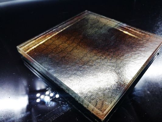 L'ambre résistant 6.5mm de revêtement d'abrasion feuilleté le grillage de verre