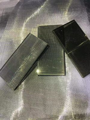 L'ambre résistant 6.5mm de revêtement d'abrasion feuilleté le grillage de verre