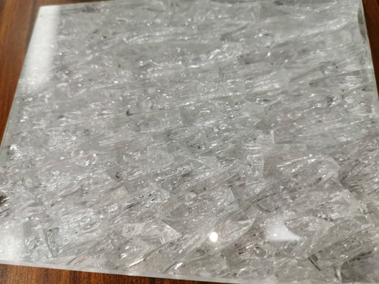 Briques dures de bloc en verre de glace du craquement 4x8 20mm de façade