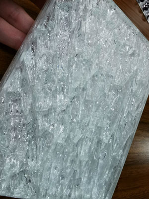 Briques dures de bloc en verre de glace du craquement 4x8 20mm de façade