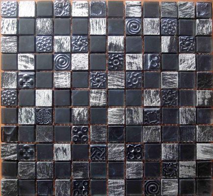 Briques en verre rectangulaires résistantes à la température de la mosaïque 4x4 4mm