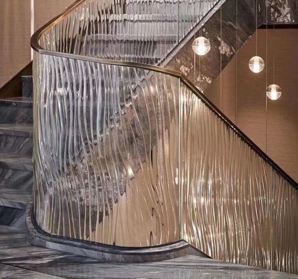 Panneau en verre fondu par balustrade