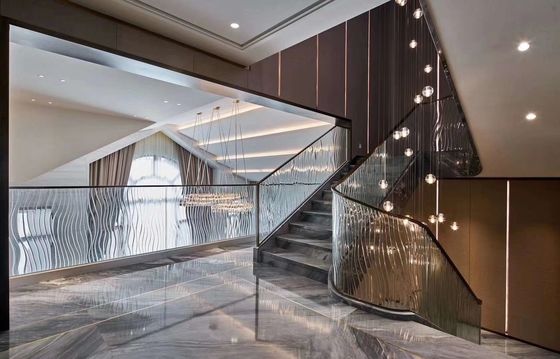 Panneau en verre fondu par balustrade