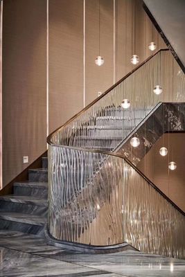 Panneau en verre fondu par balustrade