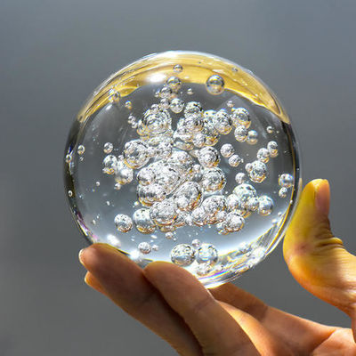 Boule en verre de bulle de la cuvette 15MM d'imagination de pièce maîtresse de cadeau de mariage