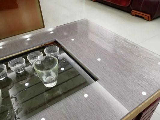 Grey Tabletop Toughened Multilayer Fabric feuilleté des panneaux de verre
