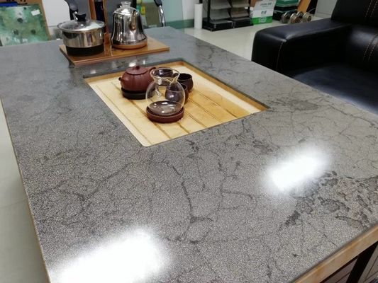 Grey Tabletop Toughened Multilayer Fabric feuilleté des panneaux de verre