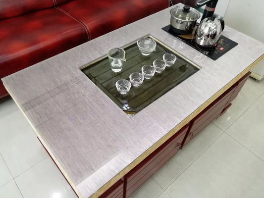 Grey Tabletop Toughened Multilayer Fabric feuilleté des panneaux de verre