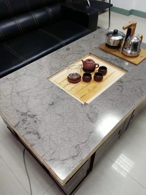 Grey Tabletop Toughened Multilayer Fabric feuilleté des panneaux de verre