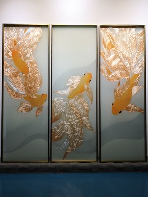 revêtement en verre de l'écran 3D de peinture élégante de la peinture murale 2440x1830mm