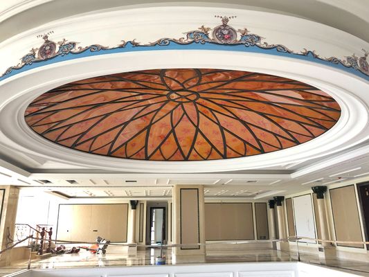 Le plafond 12mm Scratchproof orange a coloré les panneaux en verre