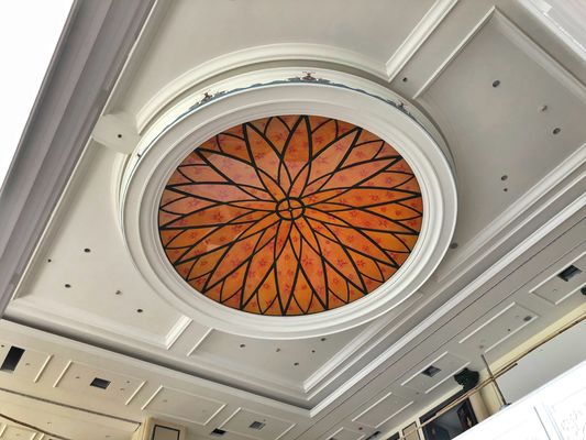 Le plafond 12mm Scratchproof orange a coloré les panneaux en verre