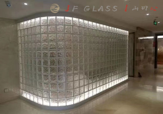 Brique solide nuageuse architecturale de mur de verre de l'espace libre 8x8x4 de 50mm