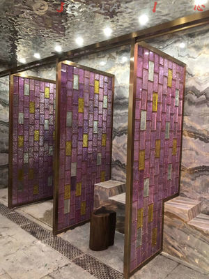 Cristal de diviseur de séparation briques de bloc en verre de Krystantic de 4 pouces
