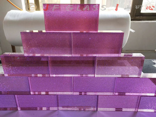 Cristal de diviseur de séparation briques de bloc en verre de Krystantic de 4 pouces