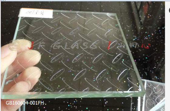 Verre gravé à l'eau-forte acide plat de clôture de douche d'EN12150-1 5MM