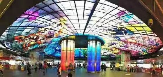 Peintures murales en céramique de mur de verre de la fritte 12mm de couleur vive de fenêtre