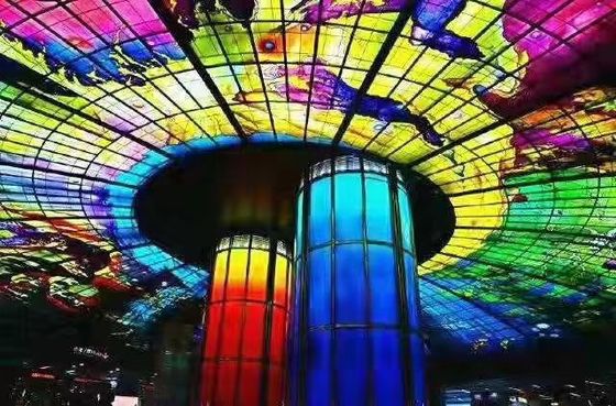 Peintures murales en céramique de mur de verre de la fritte 12mm de couleur vive de fenêtre