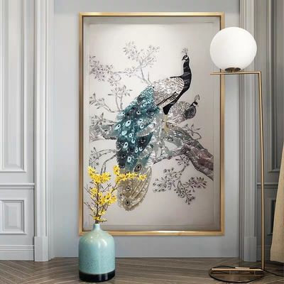 Panneau en verre émaux vitré enduit en céramique de décoration avec des oiseaux