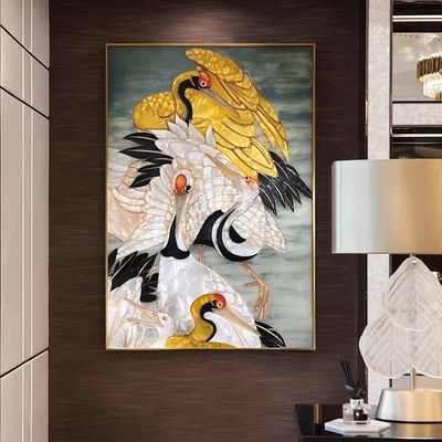 Panneau en verre émaux vitré enduit en céramique de décoration avec des oiseaux