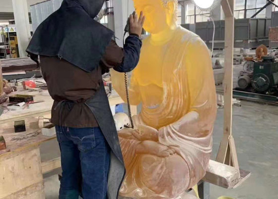 Bouddha de découpage traditionnel ornemental Liu Li Glass Art