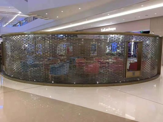 Blocs 80mm en verre antidérapants de fenêtre de salle de bains d'effet de miroir