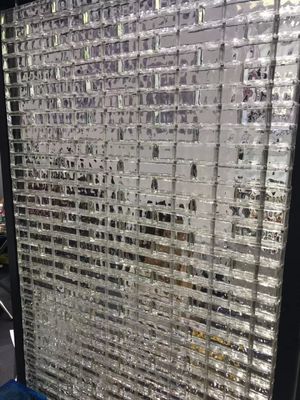 Blocs 80mm en verre antidérapants de fenêtre de salle de bains d'effet de miroir