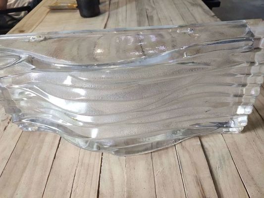 Mur d'intérieur de bureau de GV couvrant de tuiles le verre plombé du profil onduleux K9