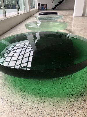 Le sable vert clair de Liuli de désencausticage de bureau d'hôtel a découpé le verre