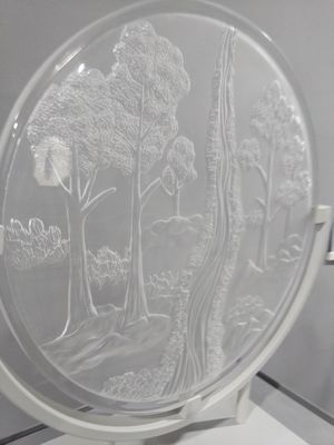 Le sable vert clair de Liuli de désencausticage de bureau d'hôtel a découpé le verre